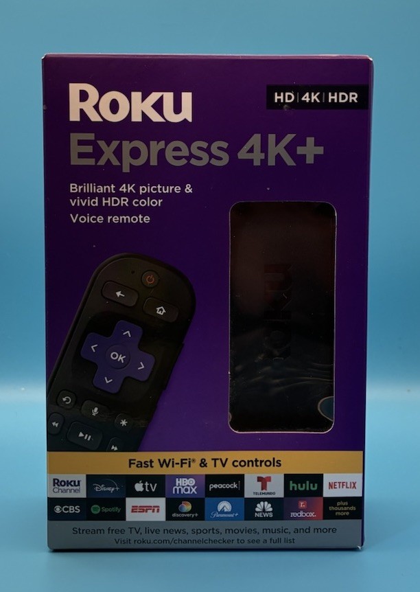 Roku Express 4K+ Streaming Player 3941R2, Voice Remote, HDR, Wi-Fi, HDMI, 4K