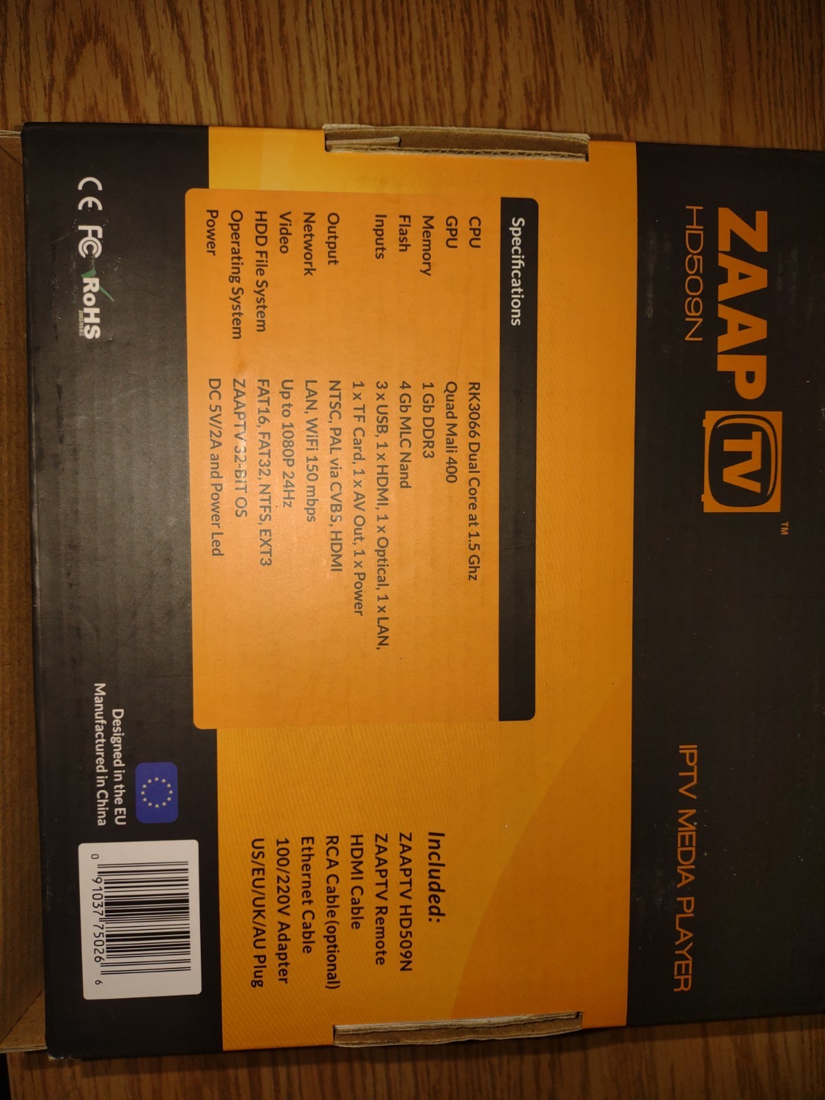 ZAAP TV HD509N IPTV Arabic TV