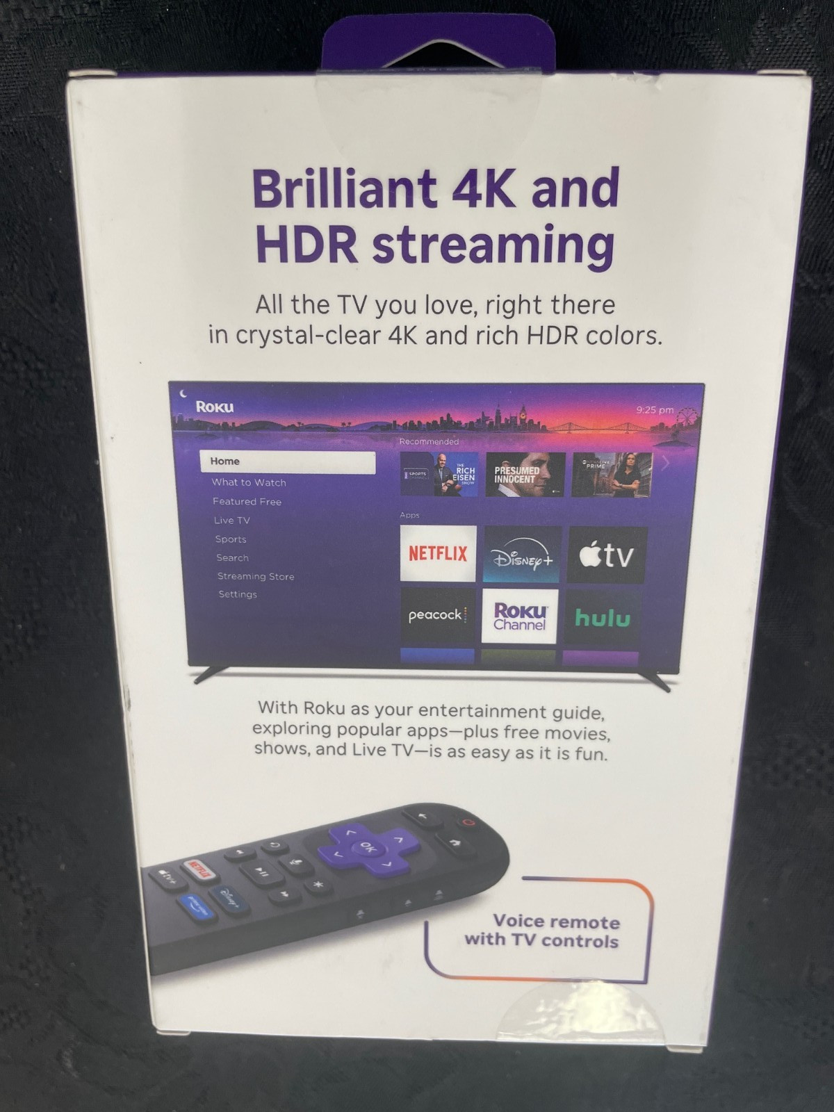 Roku Streaming Stick Plus 3830R 4K HDR Media Player+Voice Remote *Sealed In Box*