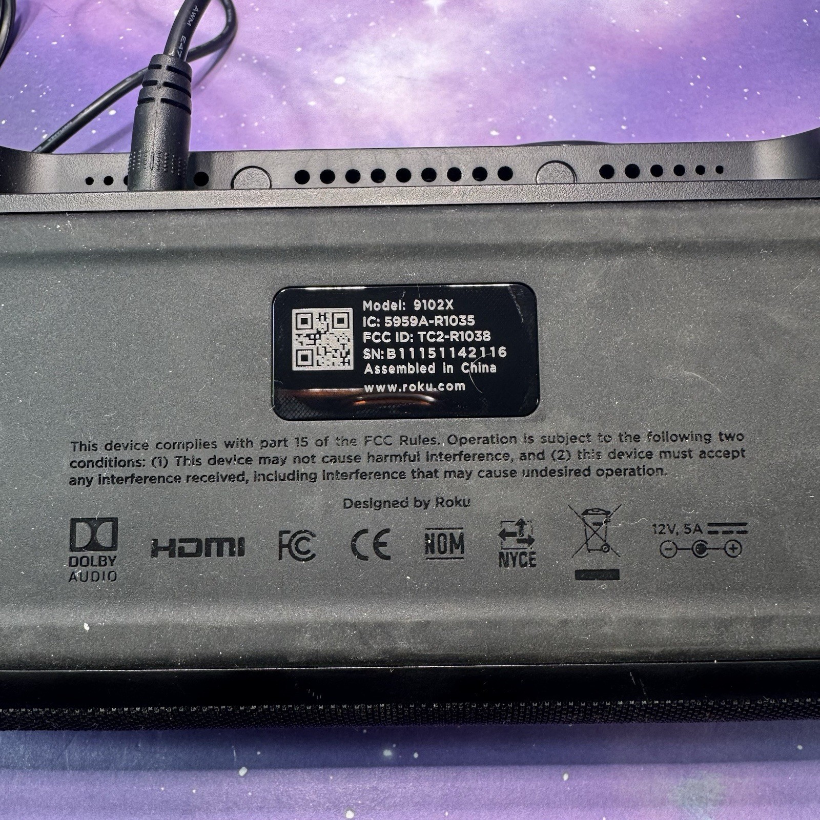 Roku Streambar 9102X 4K HDR Soundbar HDMI Dolby Audio