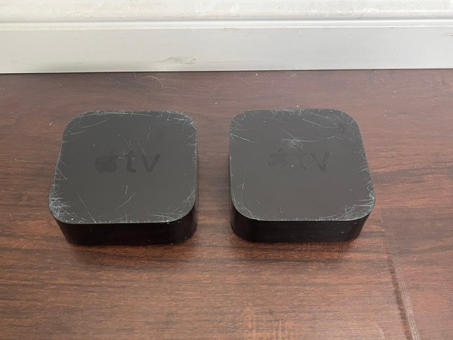 2 Apple TV HD 4th Gen 32 GB A1625, with Remote and Power Cable