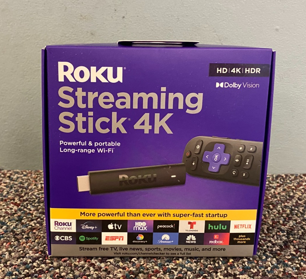 Roku Streaming Stick 4K Streaming Device 3820R2 Voice Remote w/ Volume Control