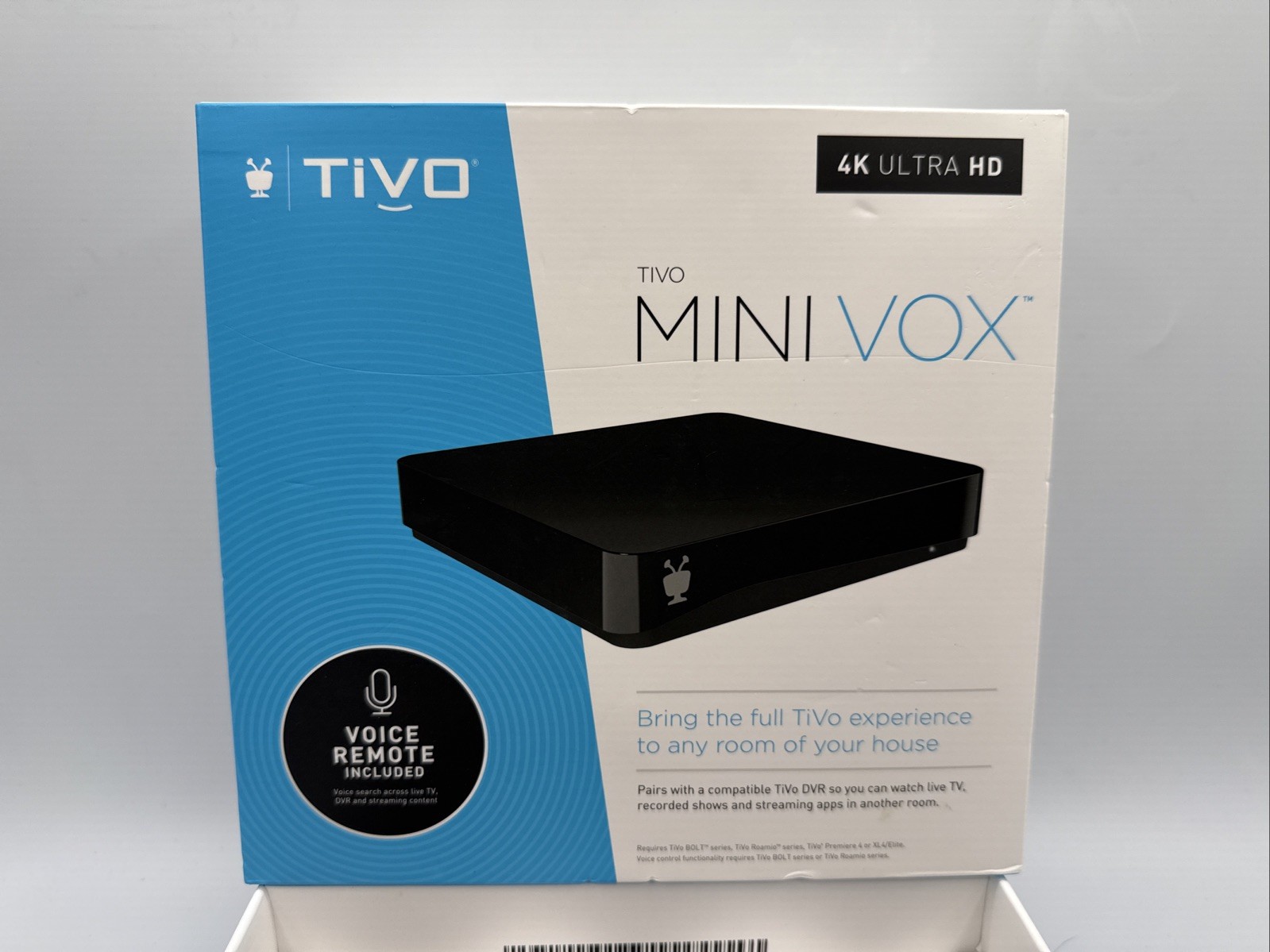 TiVo Mini VOX 4K UHD (TCDA95000) with Voice Remote HDMI Read