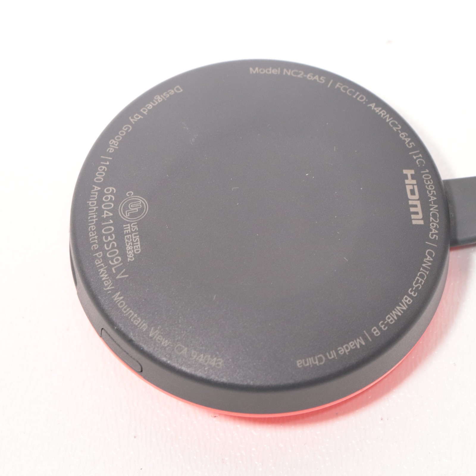 Google Chromecast – Gen 2 Coral with Ethernet Tested Works NC2-6A5