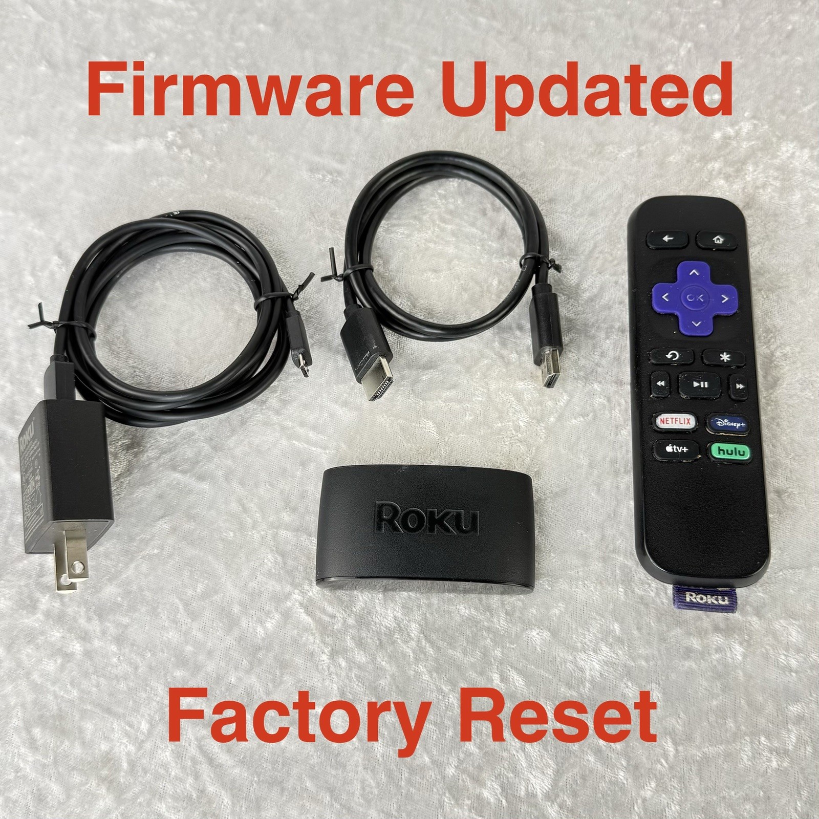 Roku Express 3930X HD Streaming Media Player Remote HDMI Power Tested Reset