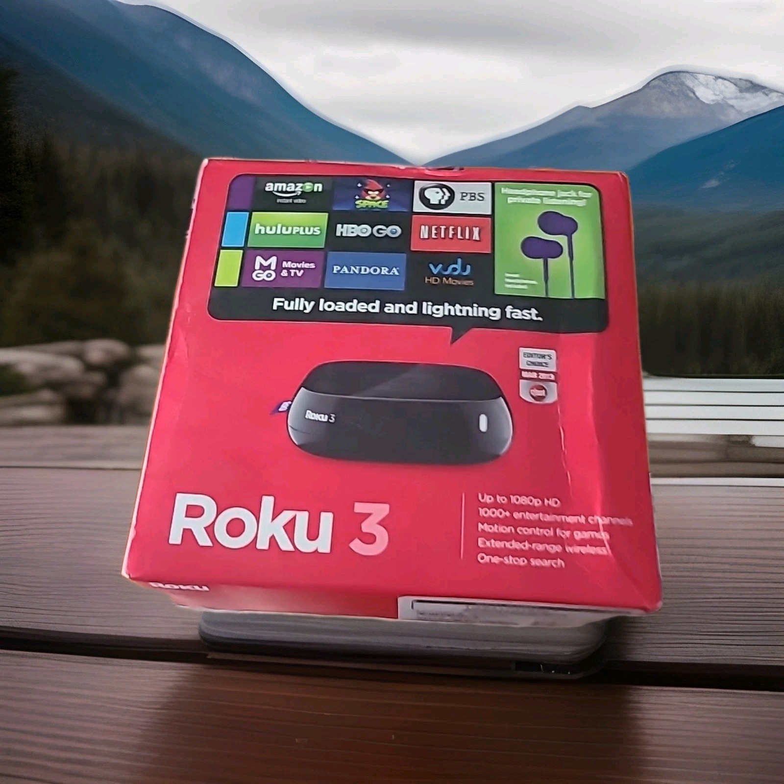 Roku 3 Streaming Media Player 4200R HDMI Wi-Fi 1080p Headphone Jack