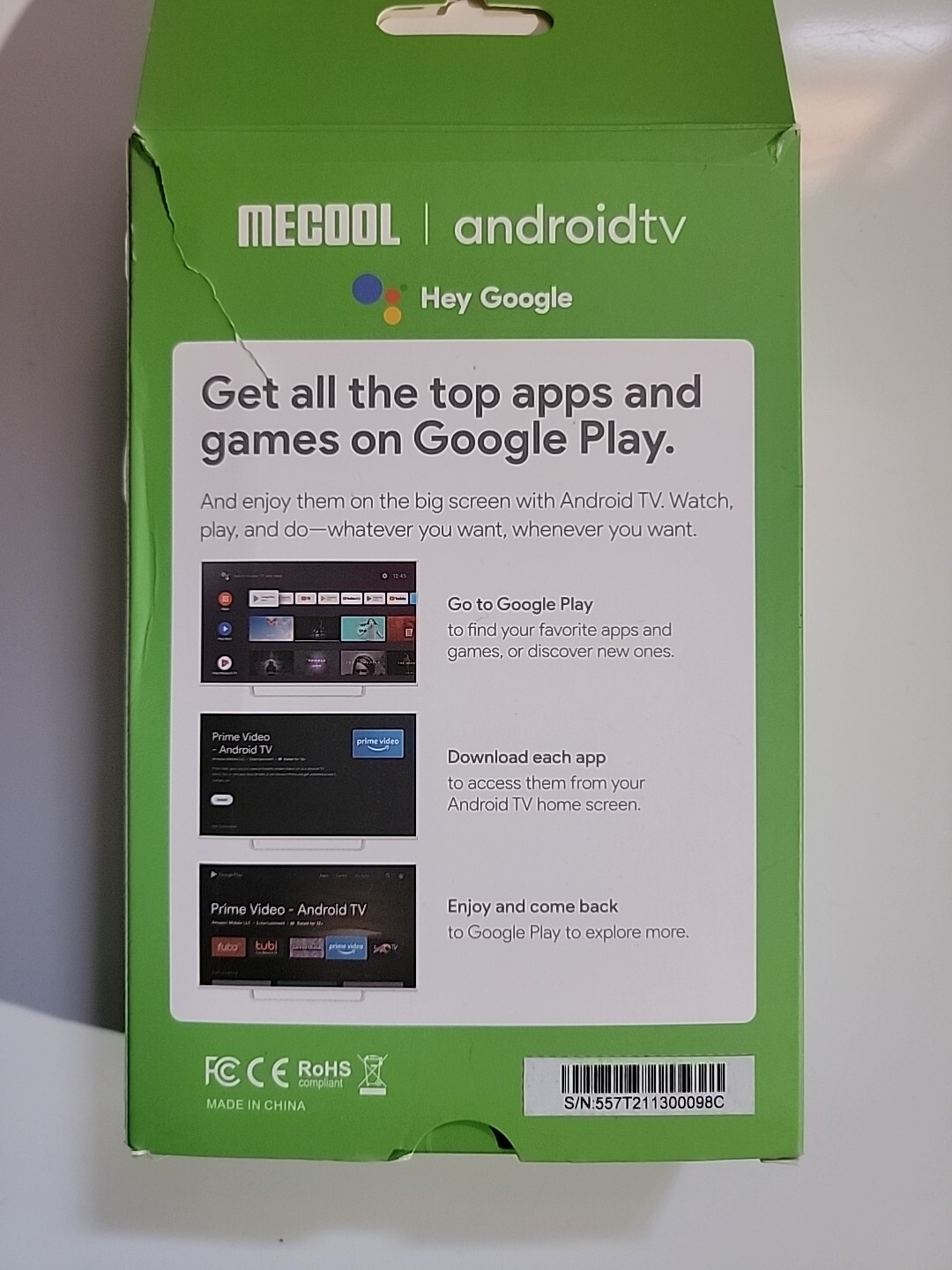 MECOOL KD1 Android 10.0 TV Stick UHD 4K Amlogic S905Y2 J5C6