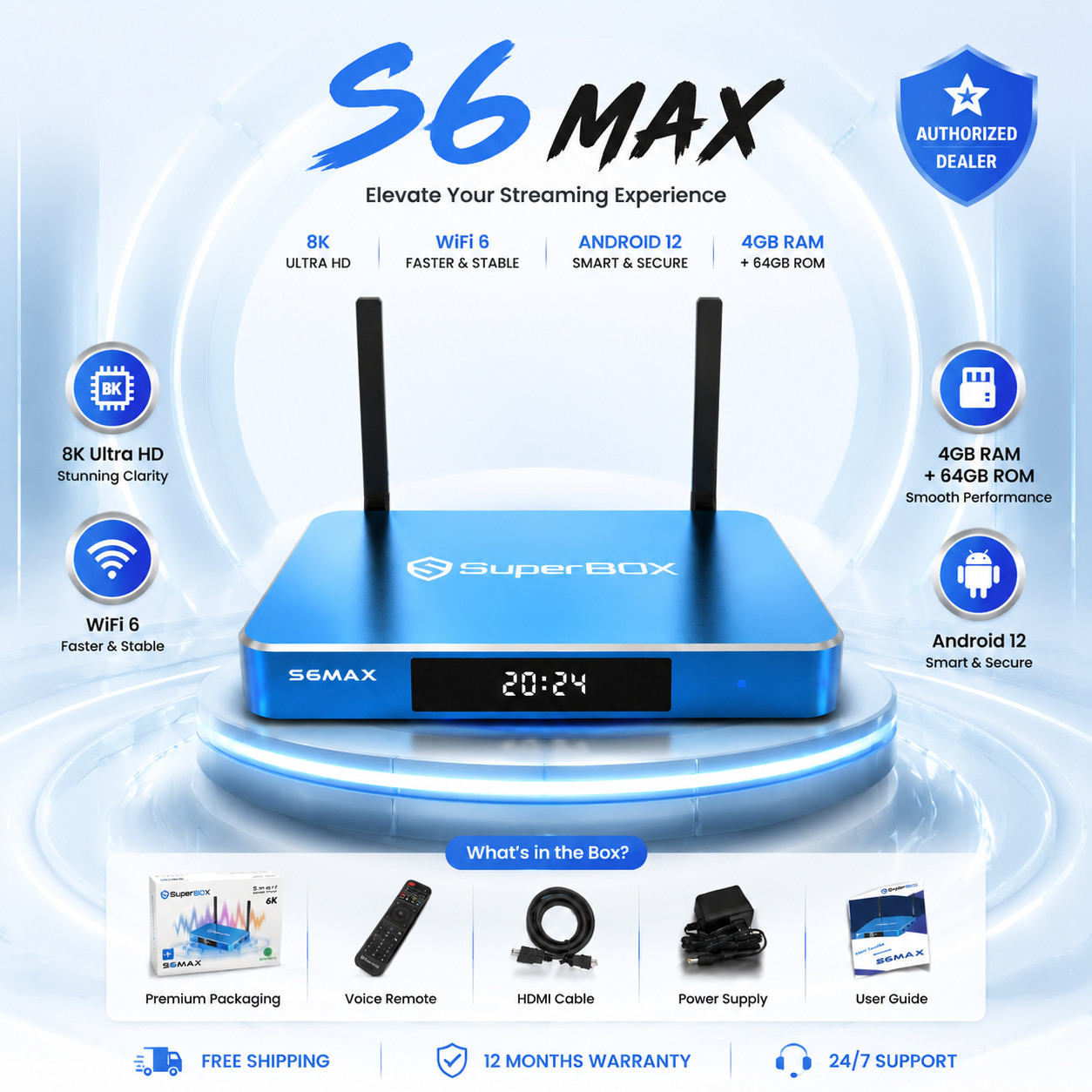 SuperBox S6 Max TV BOX Authorized Distributor Quality Guarantee 100% Free Ship