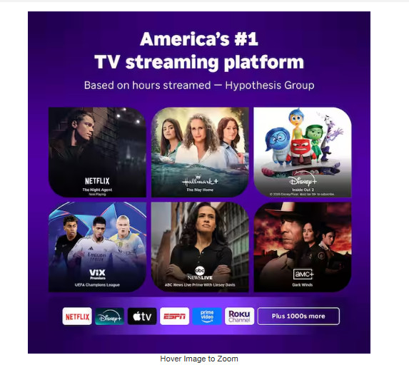 Roku Streaming Stick Plus 2025 4K & HDR Roku Streaming Device for TV with Voice