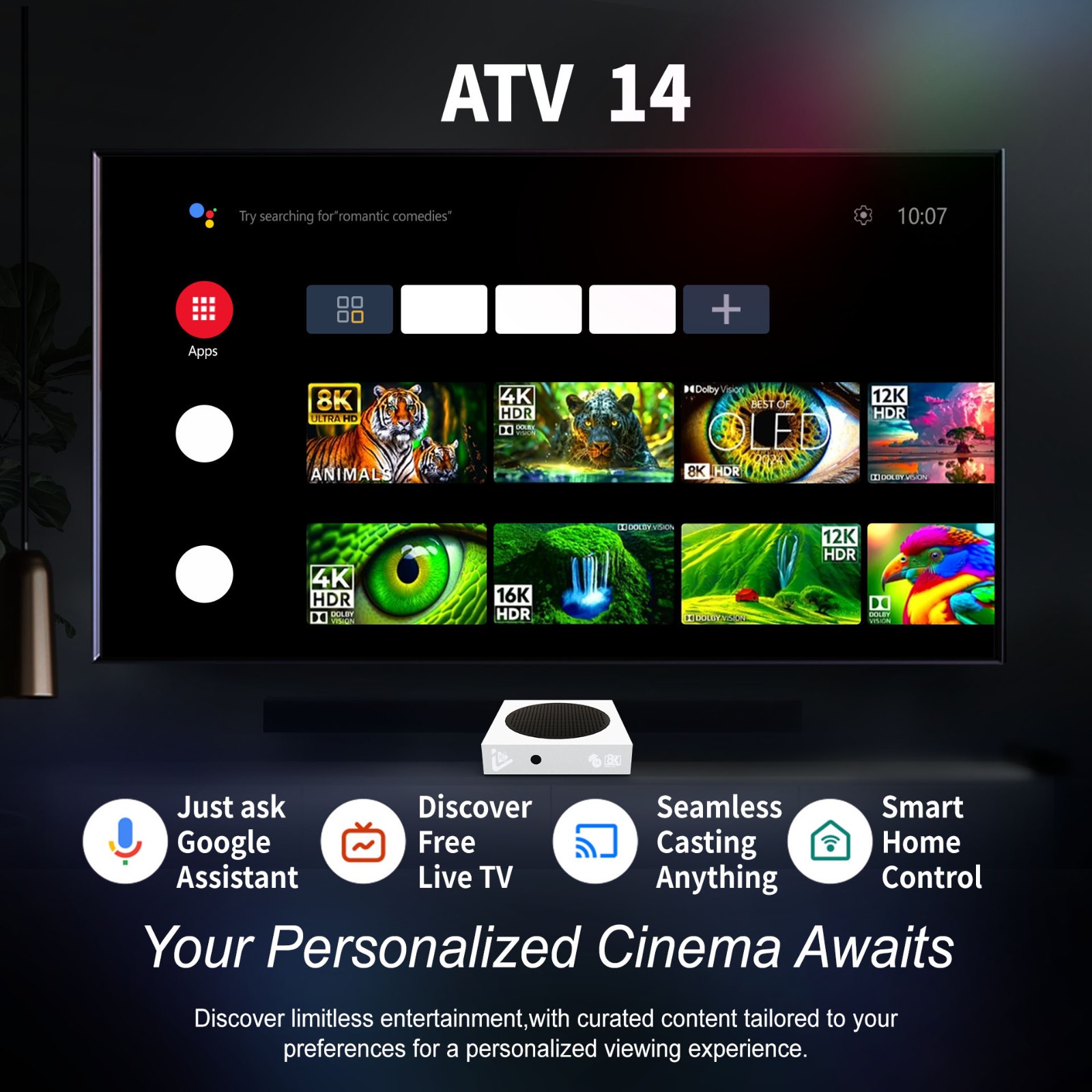 Zoku C5 Pro TV Box (4 GB RAM & 64 GB ROM) 4K 8K (Android 12)