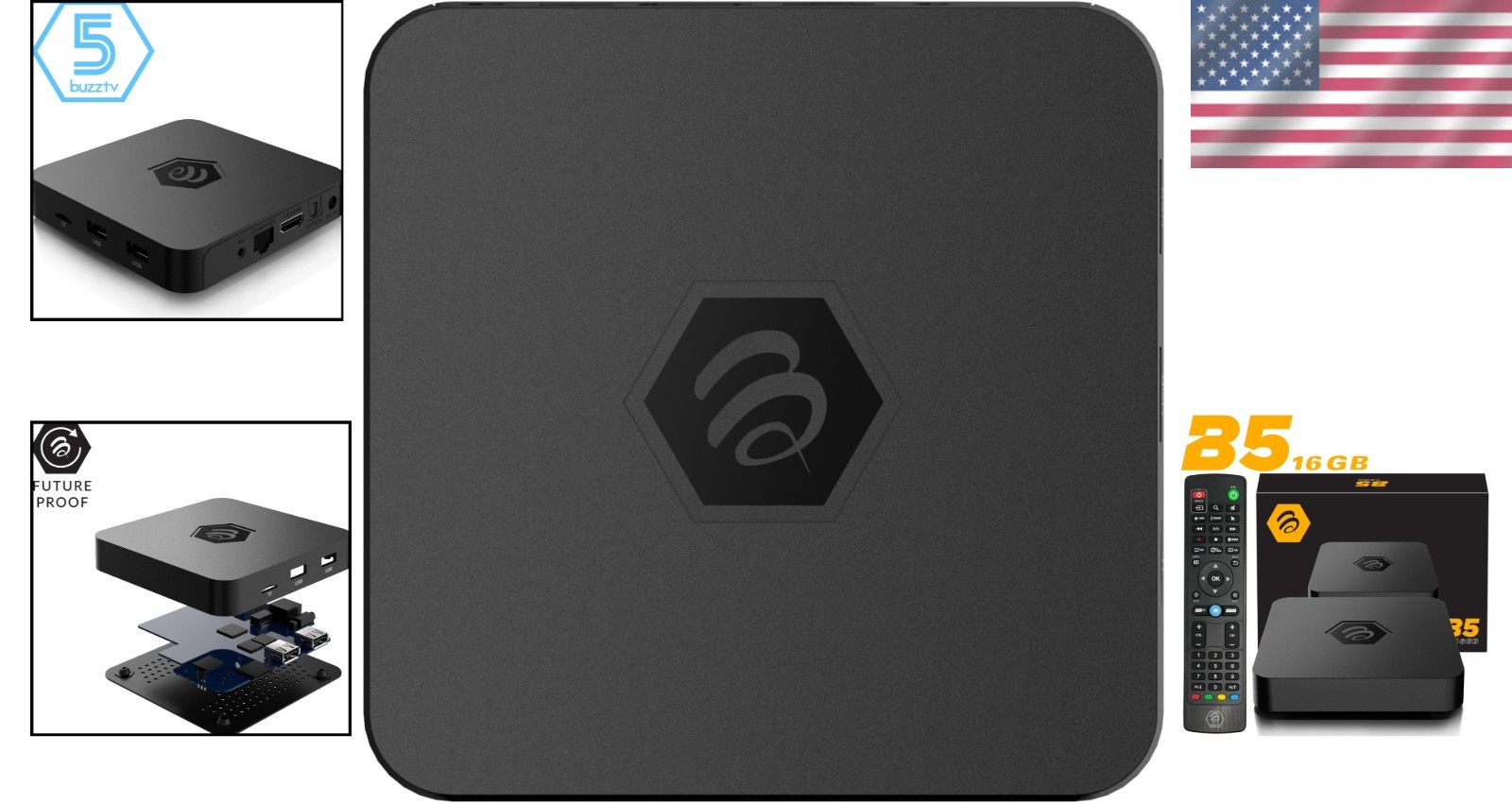 Compact Amlogic S905W2 Quad-Core TV Box with 16GB Storage