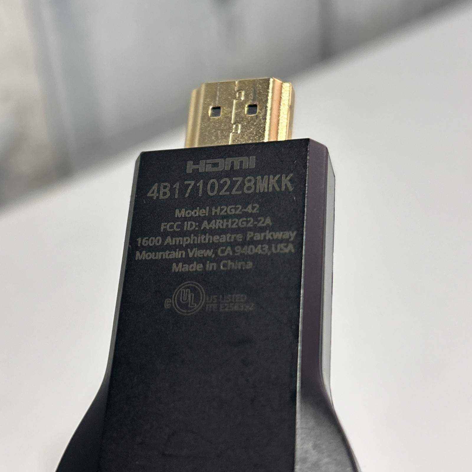 Chrome Google Chromecast H2G2-42 HDMI Media Streamer for TV. No power usb cable.