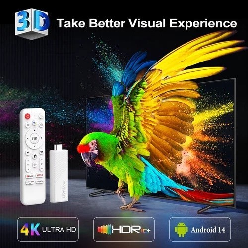 H96 MaxH313 Android 10 TV Stick 4K UHD Smart Media Player WiFi 6 BT5.0 Voice NEW