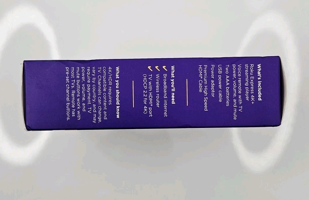 Roku Express HD Streaming Media Player w/Voice Remote 3941R2 NEW OPENED