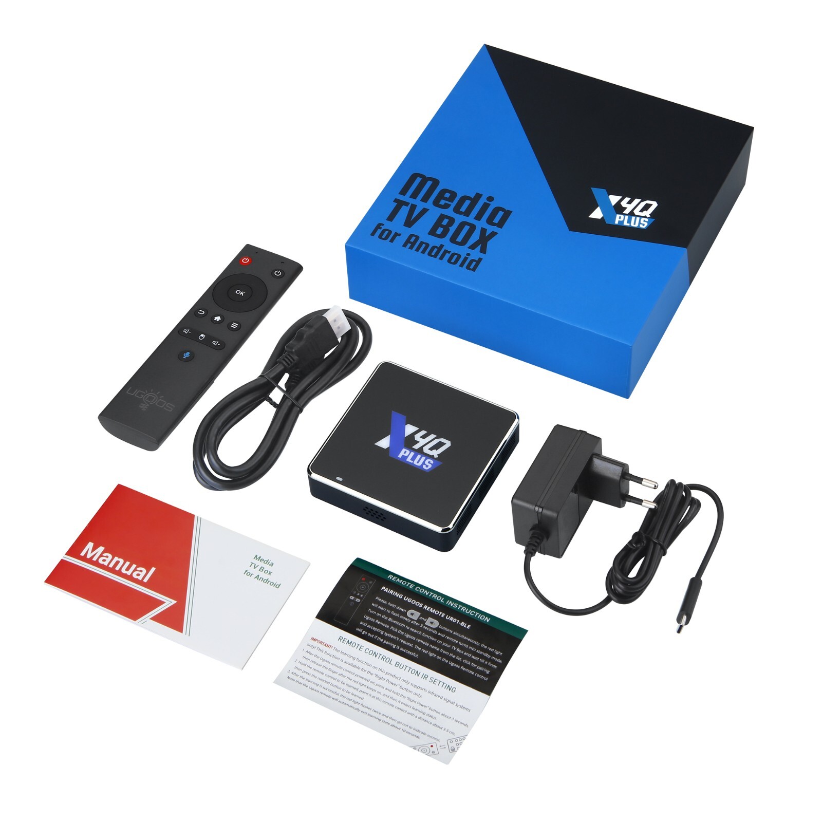 Ugoos X4Q Plus Smart TV Box Android 11 4GB 64GB Amlogic S905X4 2.4G 5G WiFi 1000