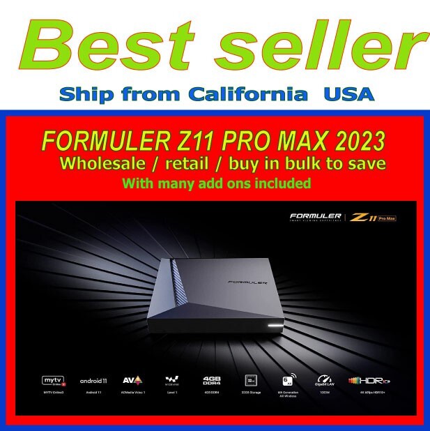 Formuler Z11 Pro Max Android 11 Wireless AX 2×2 Gigabit LAN 4GB Ram 32GB ROM 4K