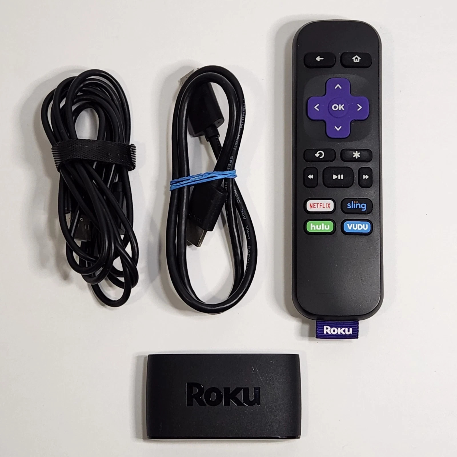 ROKU Express 3930X – HD 1080p Streaming Media Player – Remote HDMI Cable