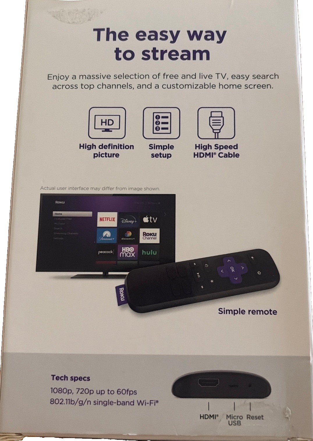 Roku LE HD Streaming Media Player w/ HDMI Cable & Remote NIB Walmart exclusive