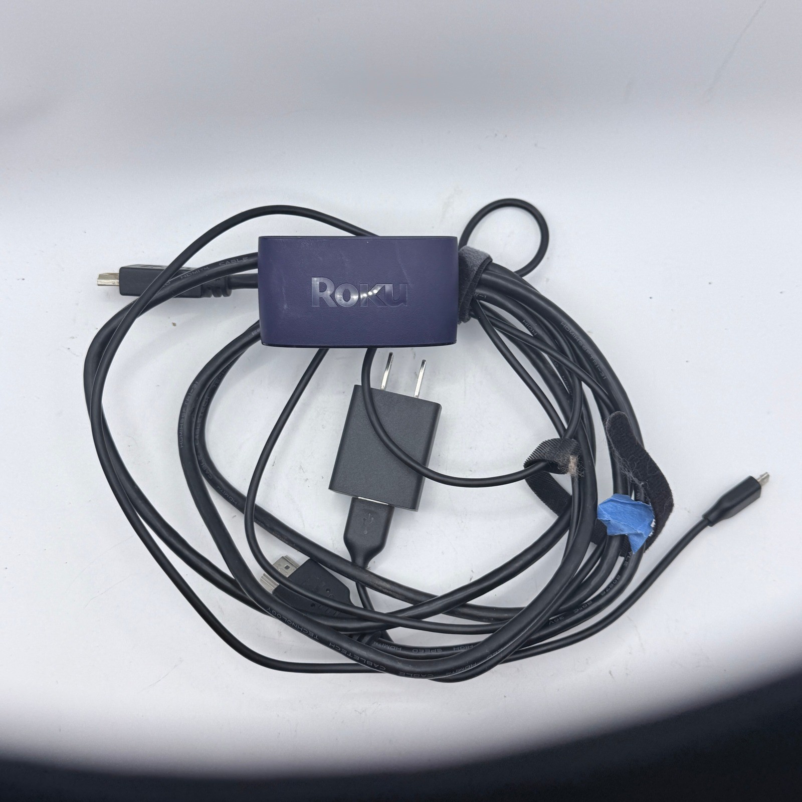 Roku Express HD Streaming Media Player OS Purple 3960X With Cables