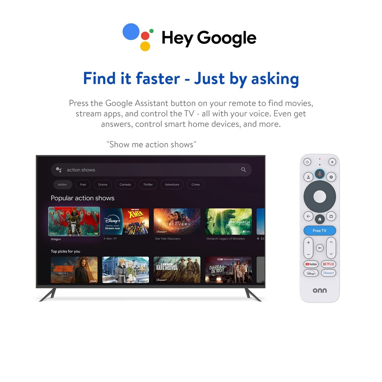 ONN 4K PLUS STREAMING BOX – GOOGLE TV – ULTRA FAST – 16GB Storage – 2 GB Ram