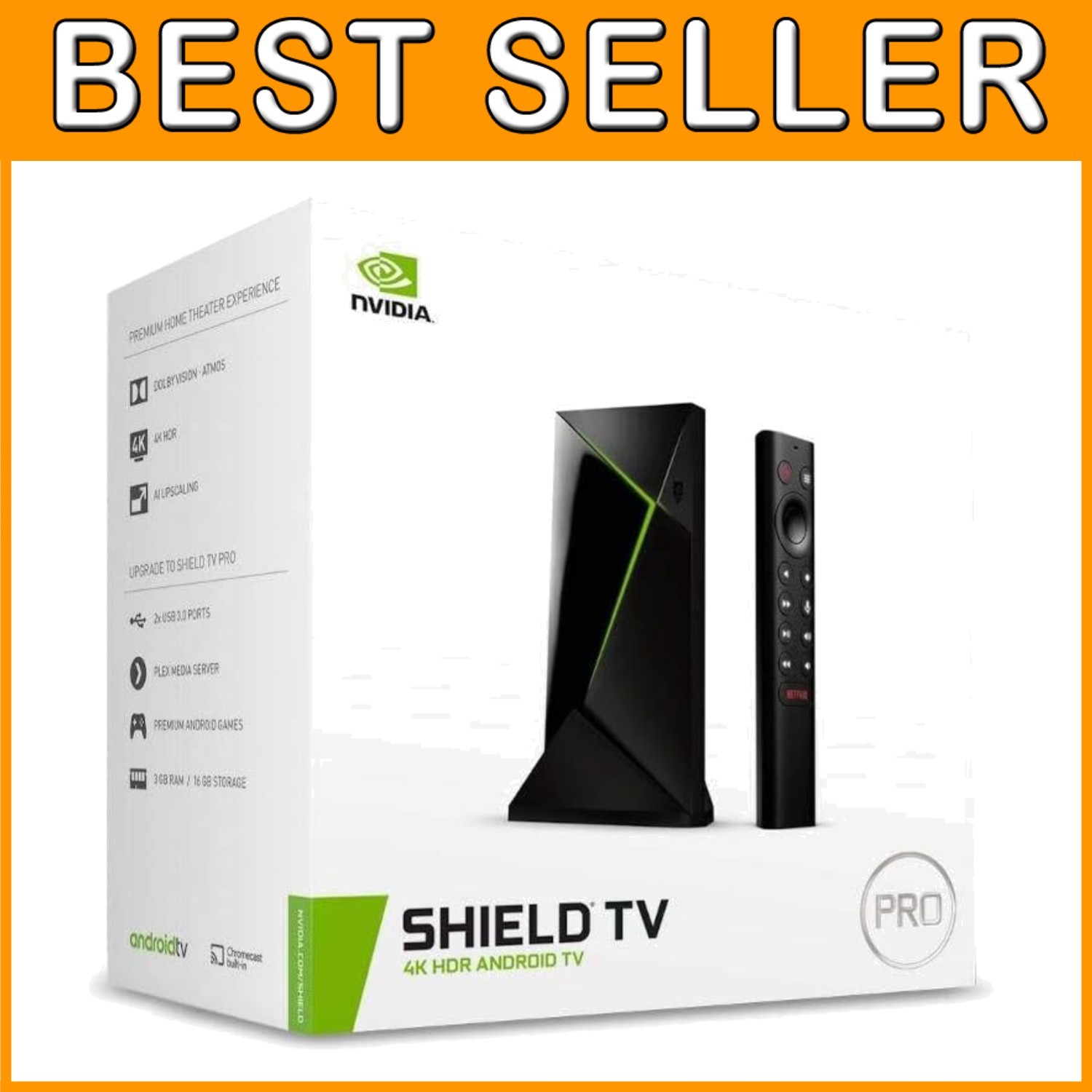 SHIELD Android TV Pro – GeForce NOW Gaming, Google Assistant$