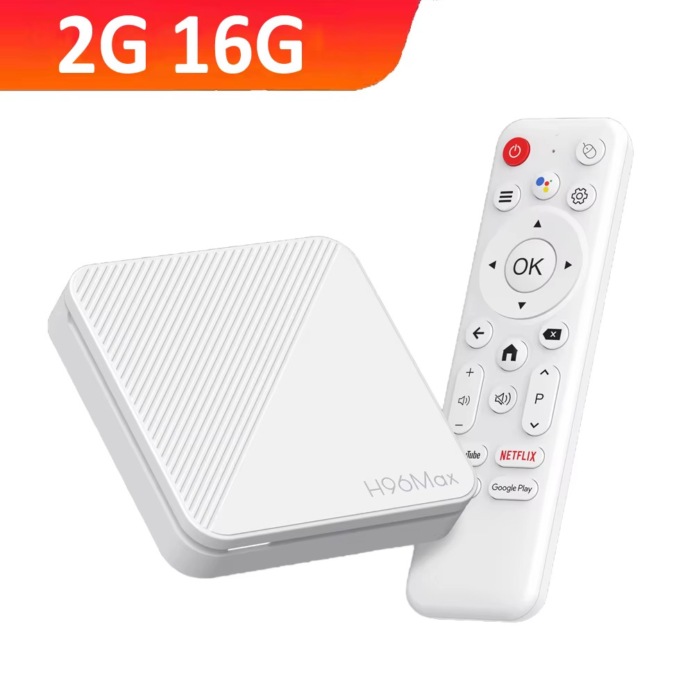 H96 MAX H313 Smart TV Box Android 14 Quad Core ARM Cortex A53 Wifi6 4K Google Vo