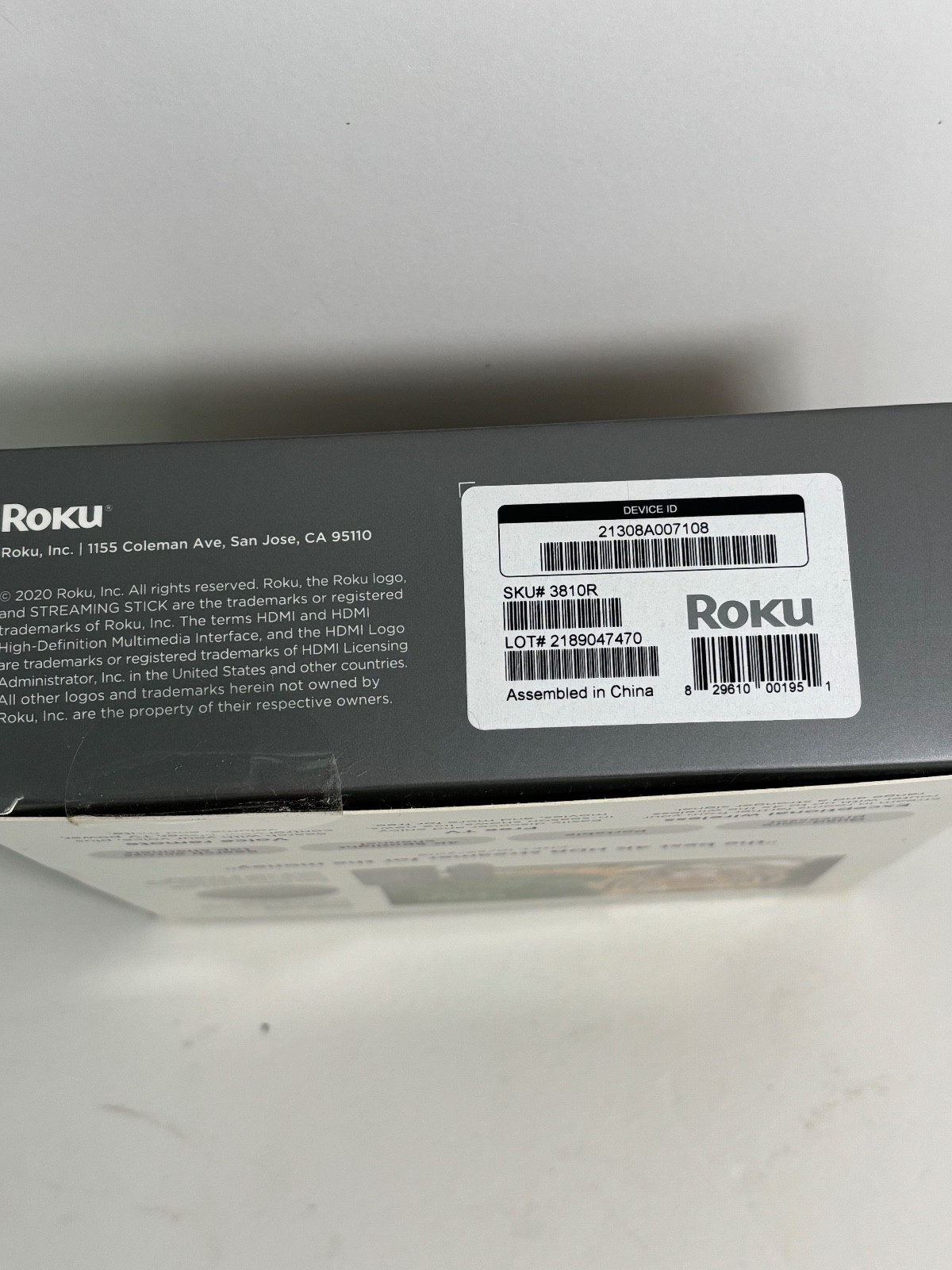 Roku Streaming Stick Plus 3810R -4K Streaming Media Player with VOICE REMOTE New