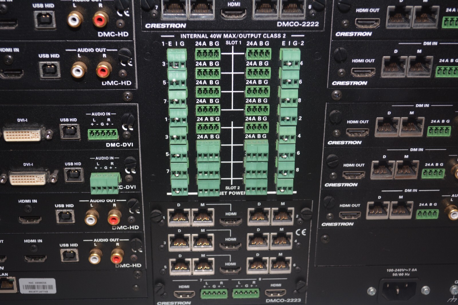^ Crestron DM-MD16x16 HD Digital Media Switcher w/ 15x Cards #X1035