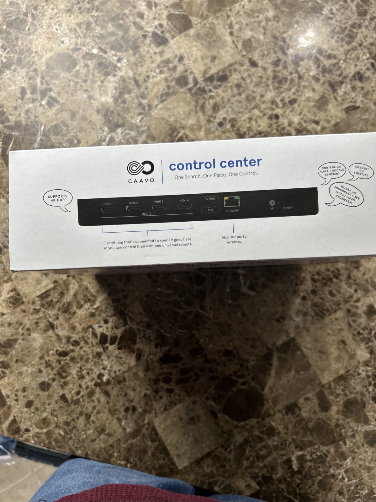 Caavo Control Center Entertainment Hub & Universal Remote w/ Voice Control HDRX4