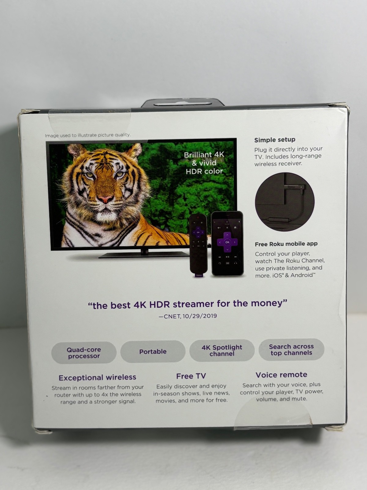 Roku Streaming Stick Plus 3810R -4K Streaming Media Player with VOICE REMOTE New