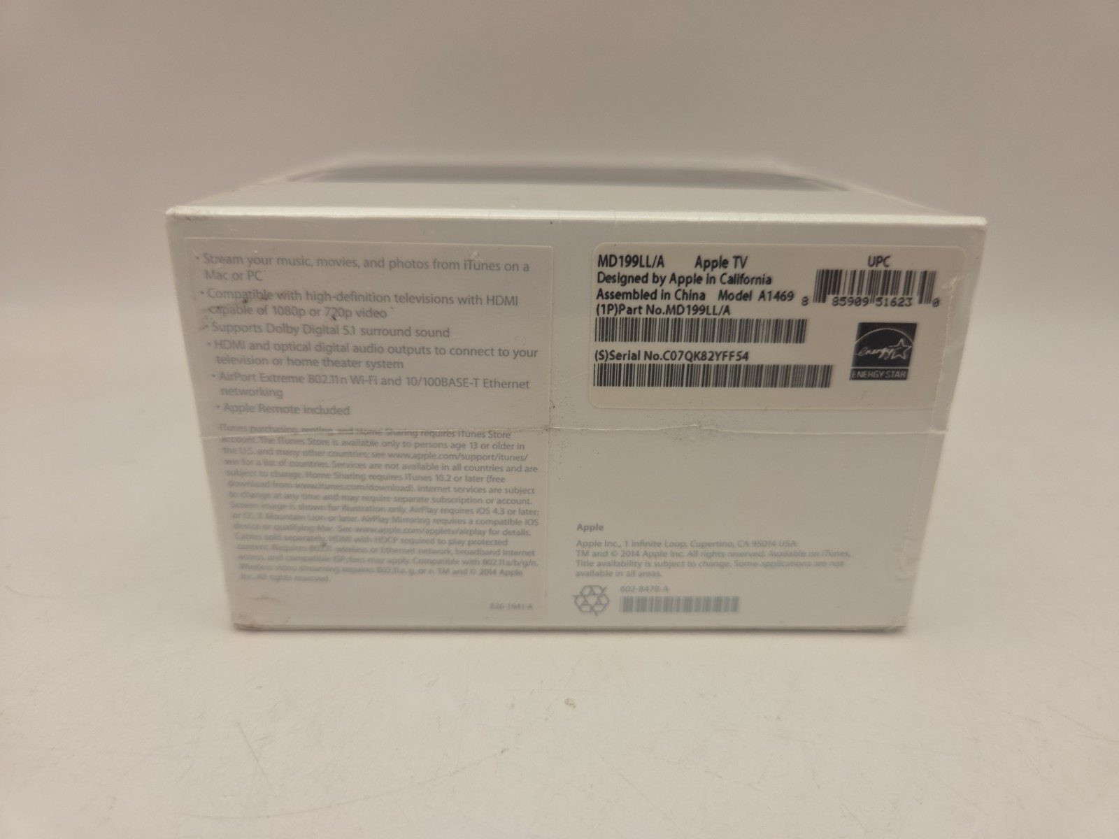 NOS 2014 Apple TV 3rd Generation A1469 – HD Media Streamer – Black – New Sealed