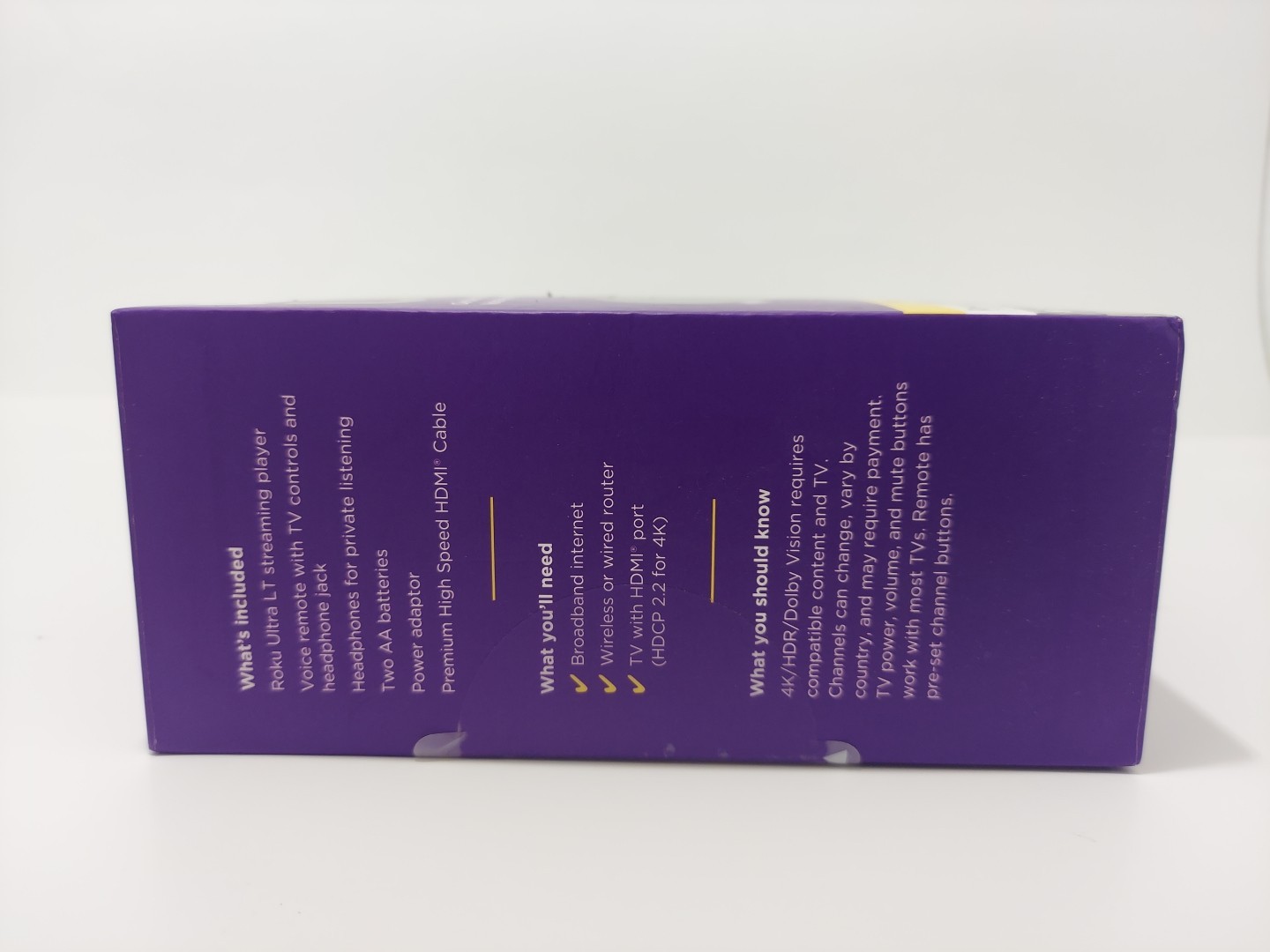 Roku Ultra LT Streaming Device 4K/HDR/Dolby Vision, Voice Remote, HDMI (5249)