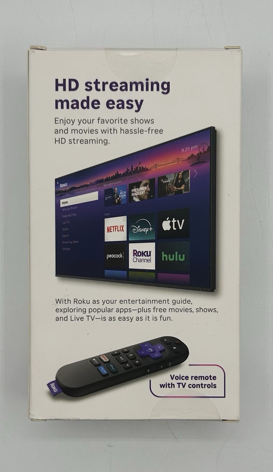 Roku Streamer HD Media Player with Voice Remote (3840S2) – New