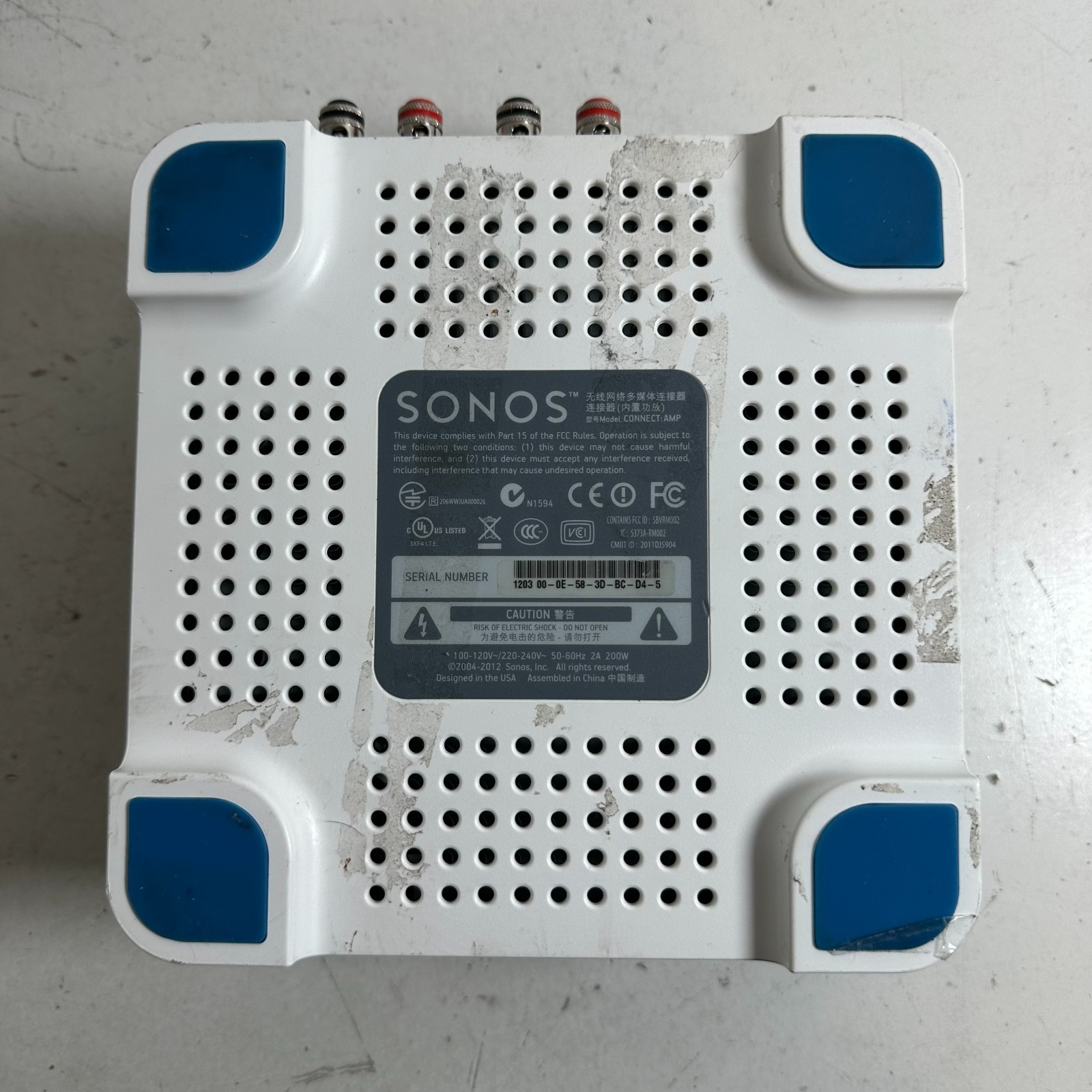 Sonos Connect:AMP First Generation White WiFi Wireless Streaming Amplifier