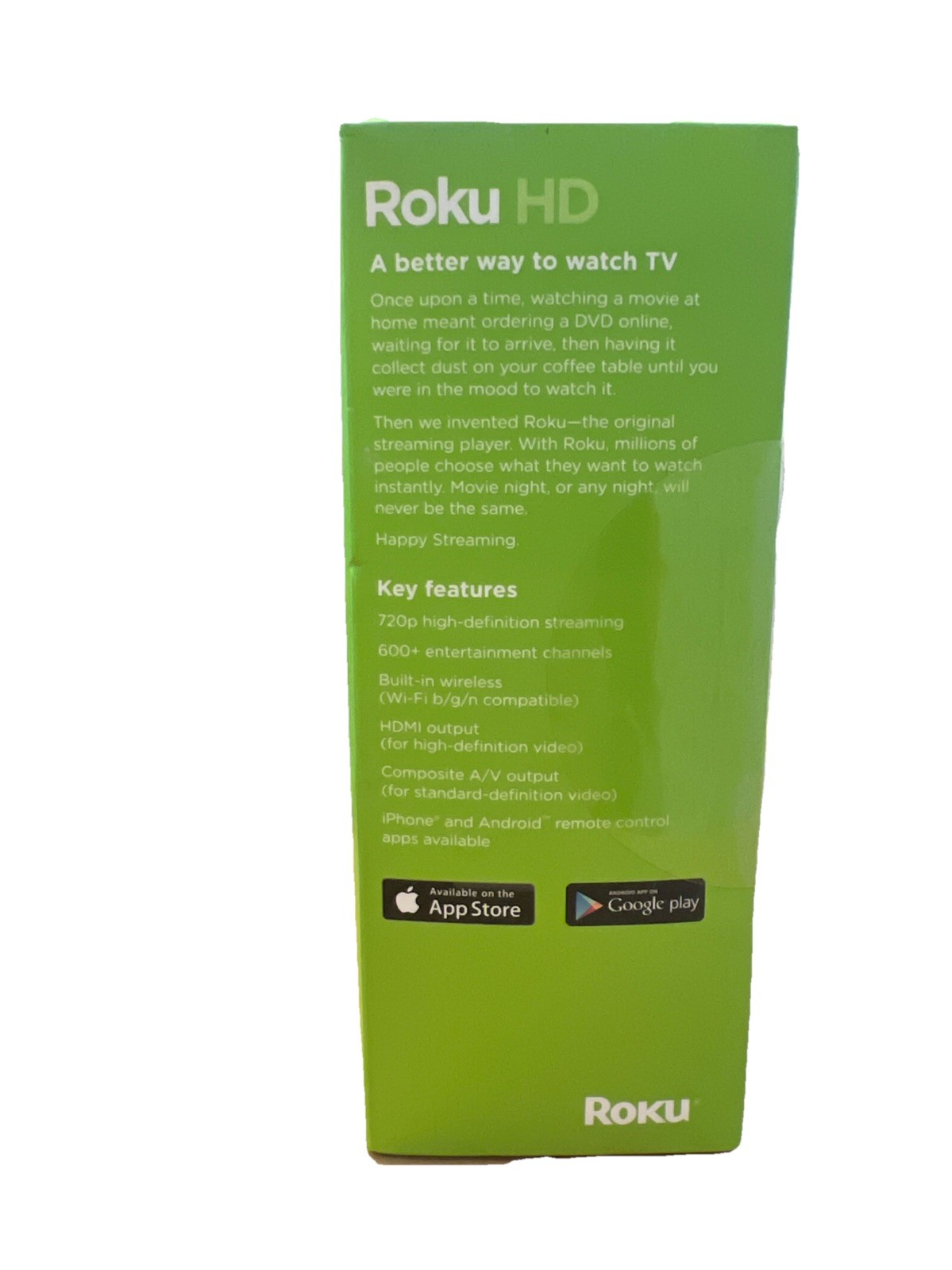Roku HD (2nd Generation) Streaming Media player SKU/Model# 2500R
