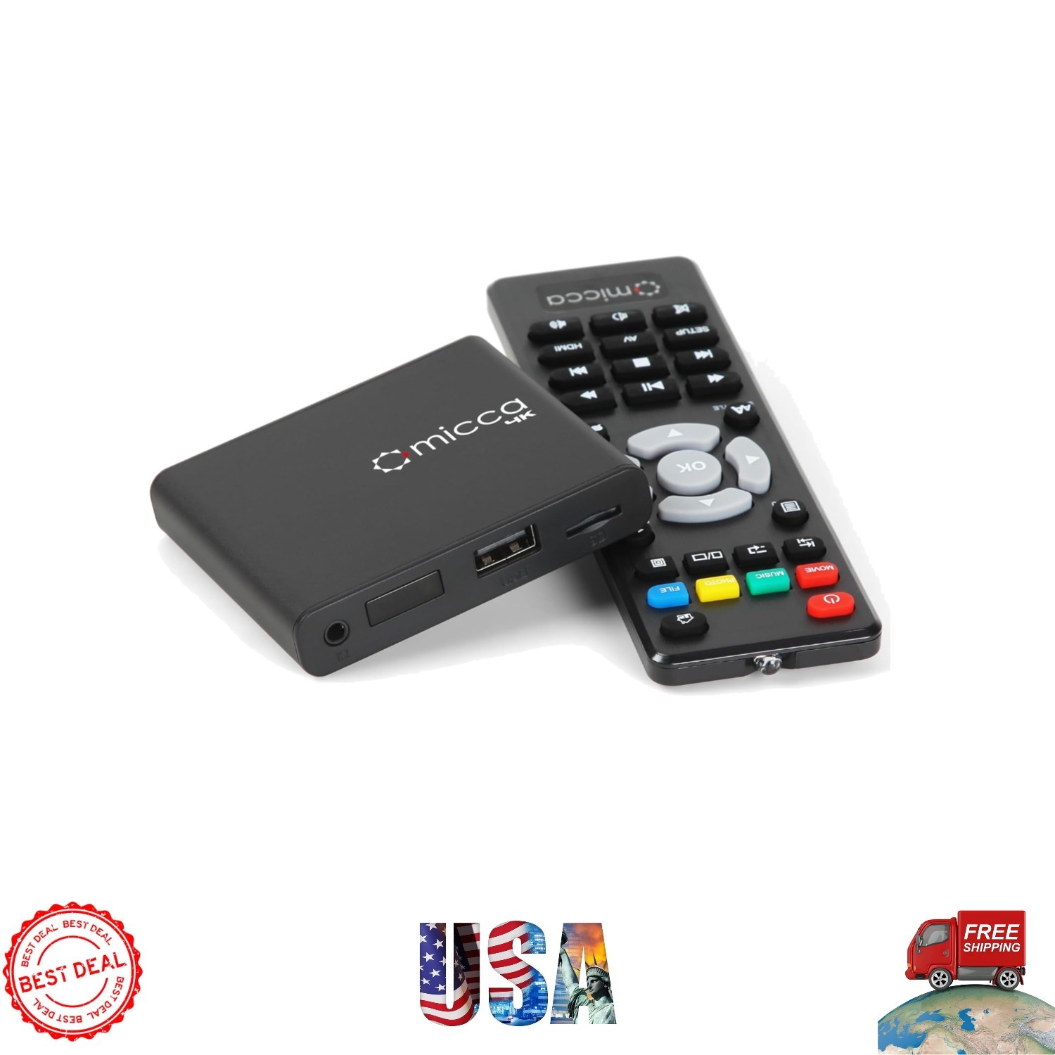 Speck 4K Ultra-HD Media Player for USB & MicroSD – Compact Digital Solution