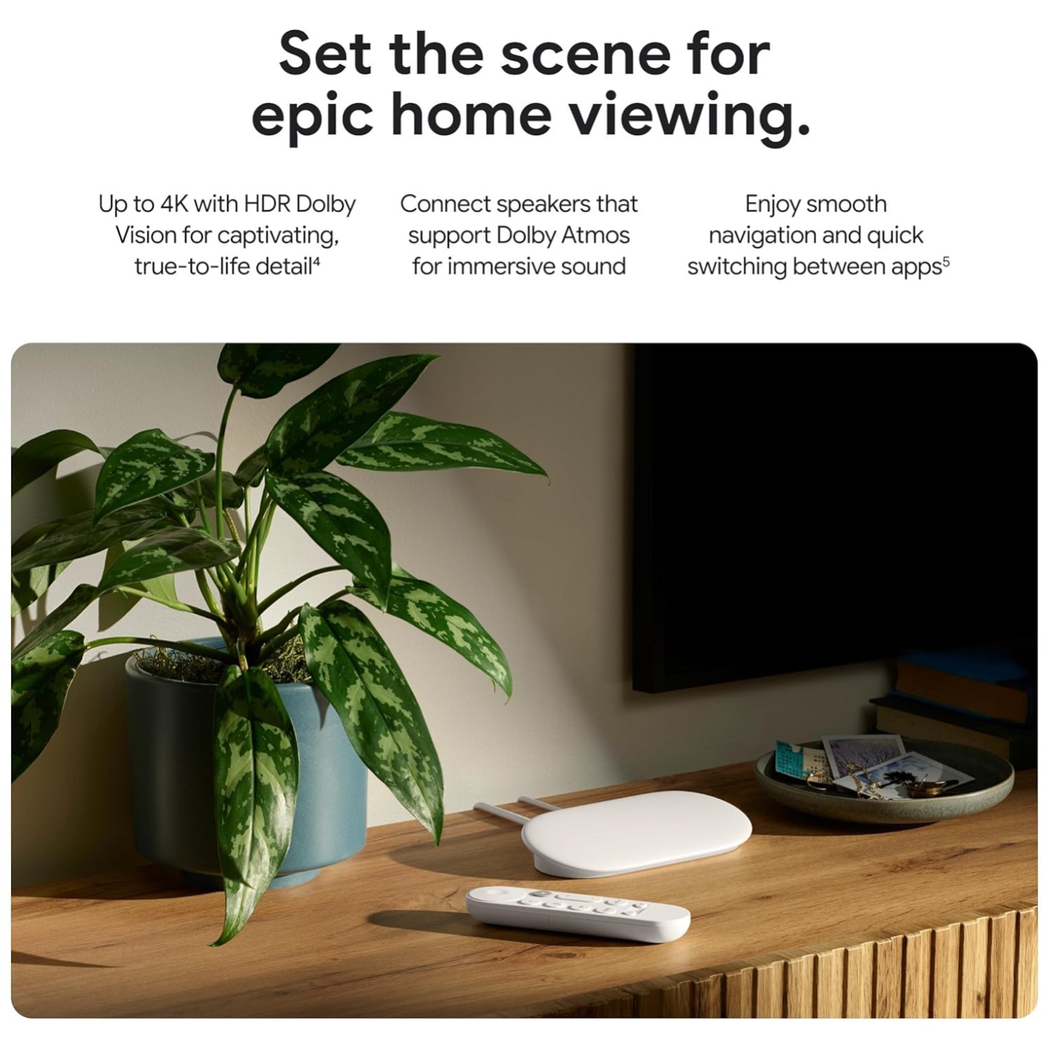 Smart TV Streamer 4K – Voice Control Remote – 32GB Storage