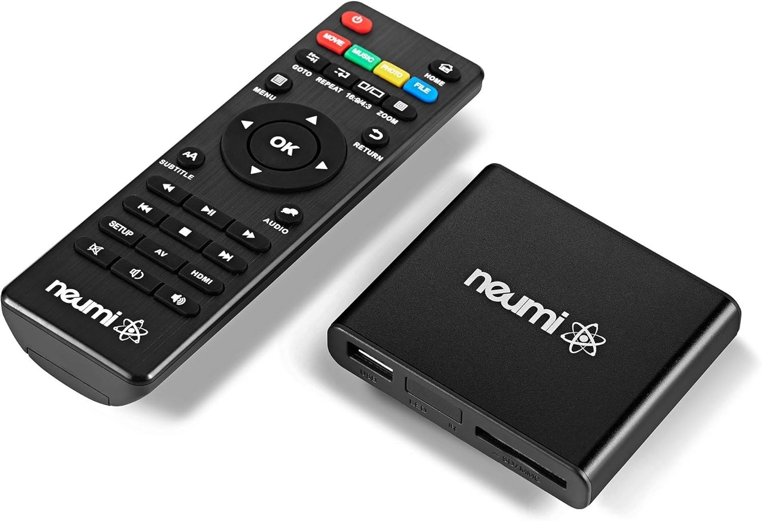 NEUMI Atom 1080P Full-HD Digital Media Player for USB Drives and SD Cards, HE…
