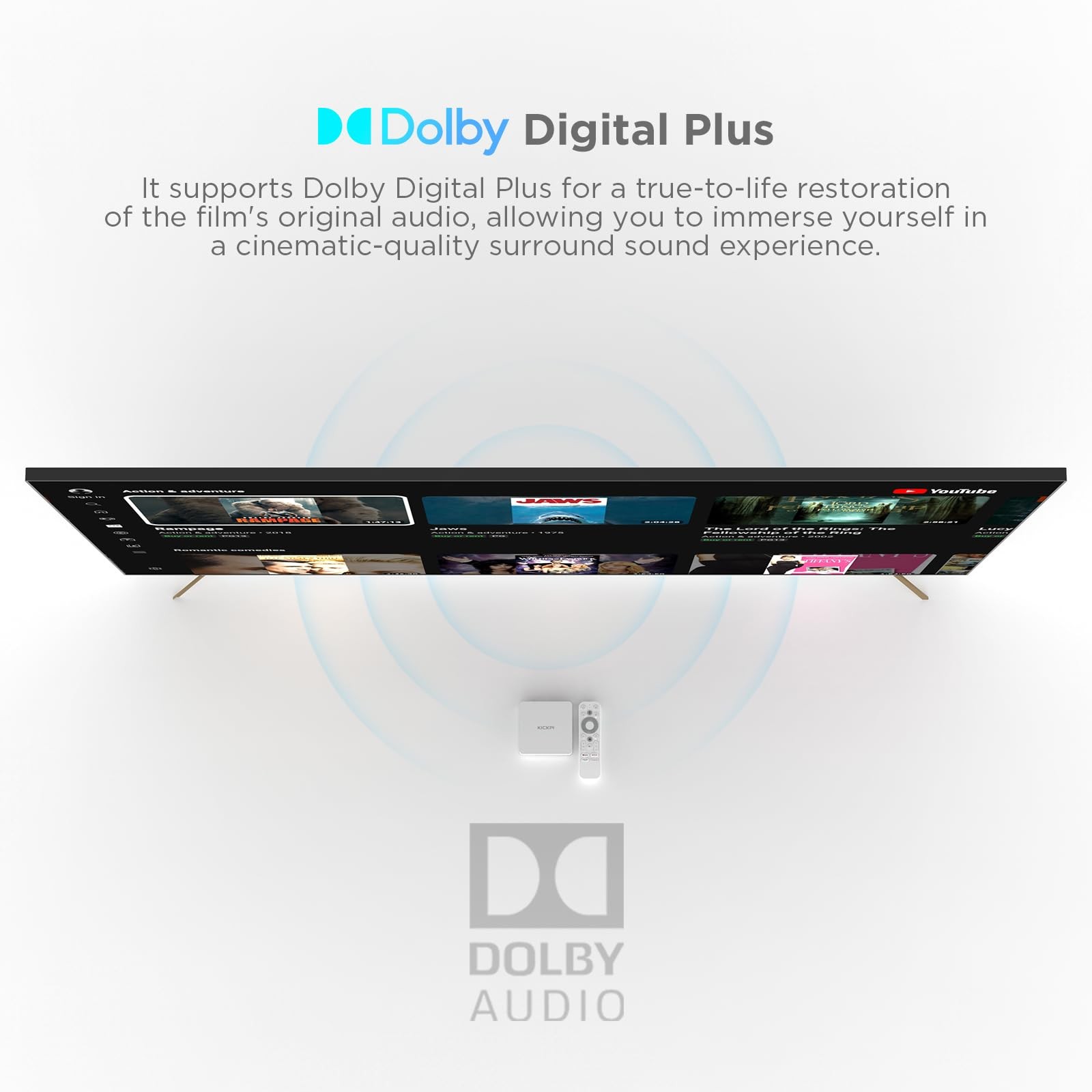 Android 11.0 TV Box, KP1 Google Certified TV Box(4K) 2GB RAM 32GB ROM with Vo…