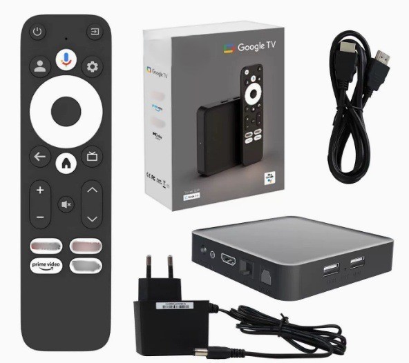 GD2 Android 12 TV Box Amlogic S905Y4 4K Google Certified Voice Remote 5G WiFi US