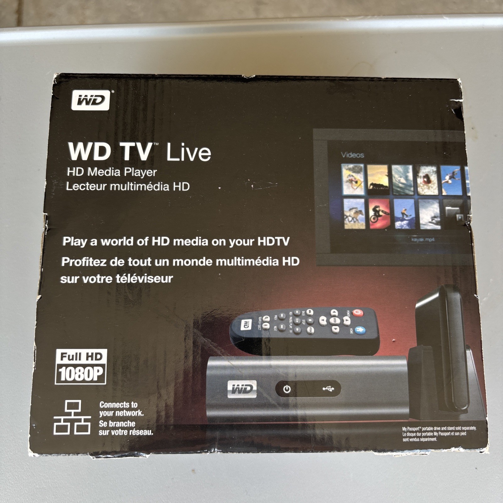NEW Western Digital WD TV HD Media Streaming Player WDBAAN0000NBK 1080P