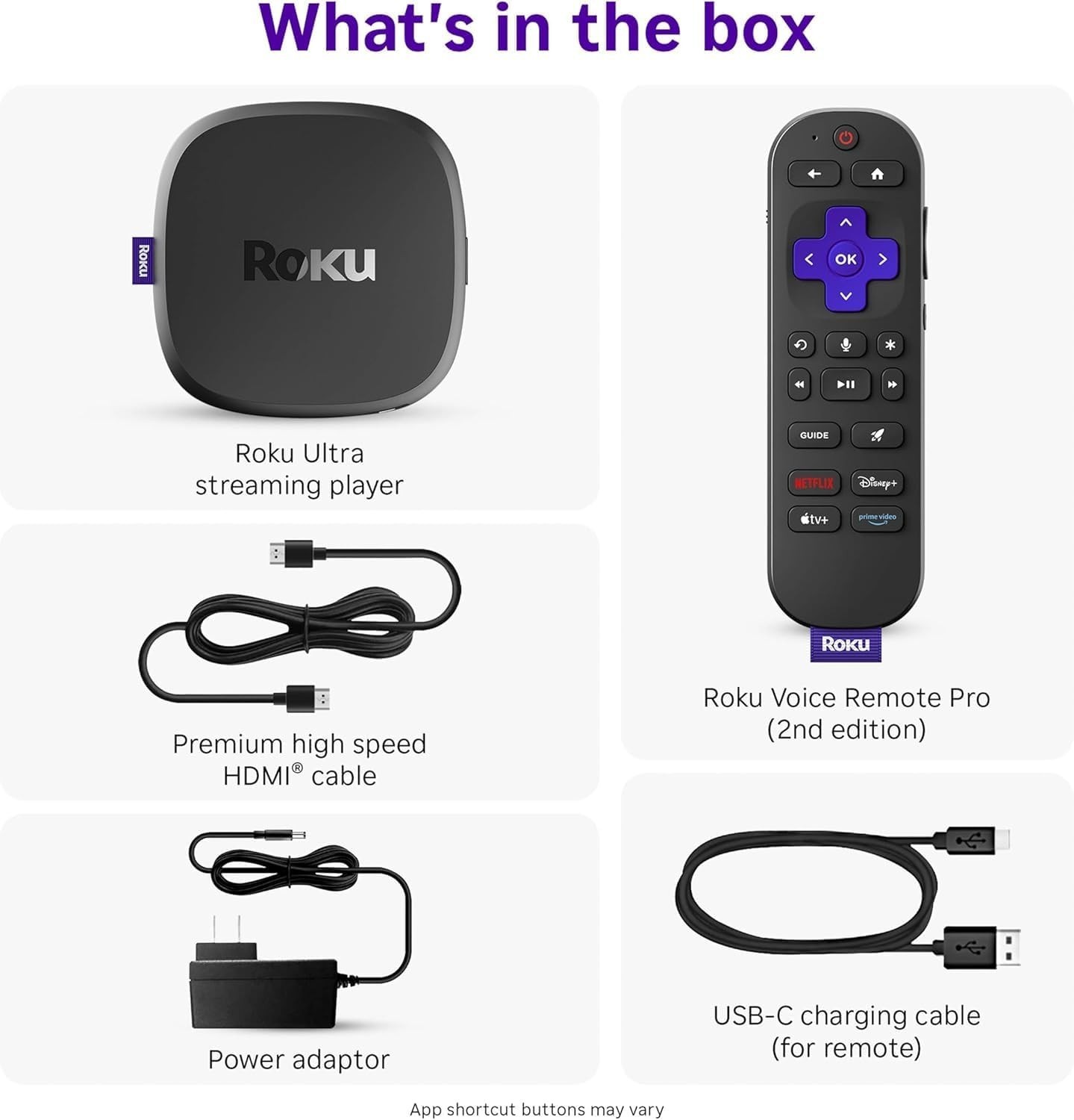Roku Ultra 4K UHD Streaming Media Player with Voice Remote Pro