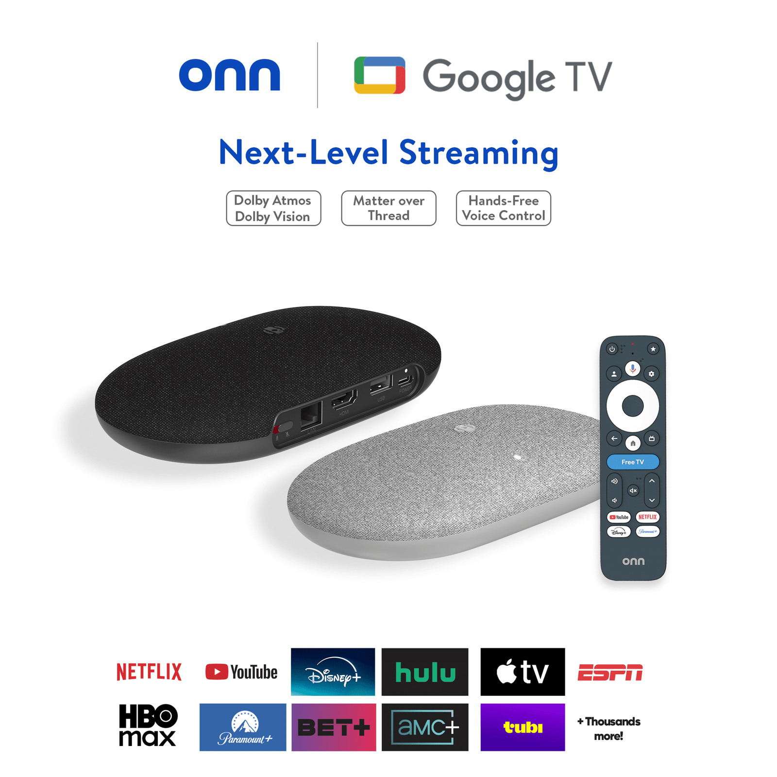 2026 Onn. 4K Pro Streaming Device Google TV 32GB NEW – FREE 2DAY SHIP