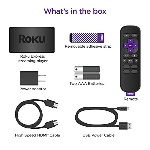 Roku Express HD Media Player with High Speed HDMI Cable and Simple Remote