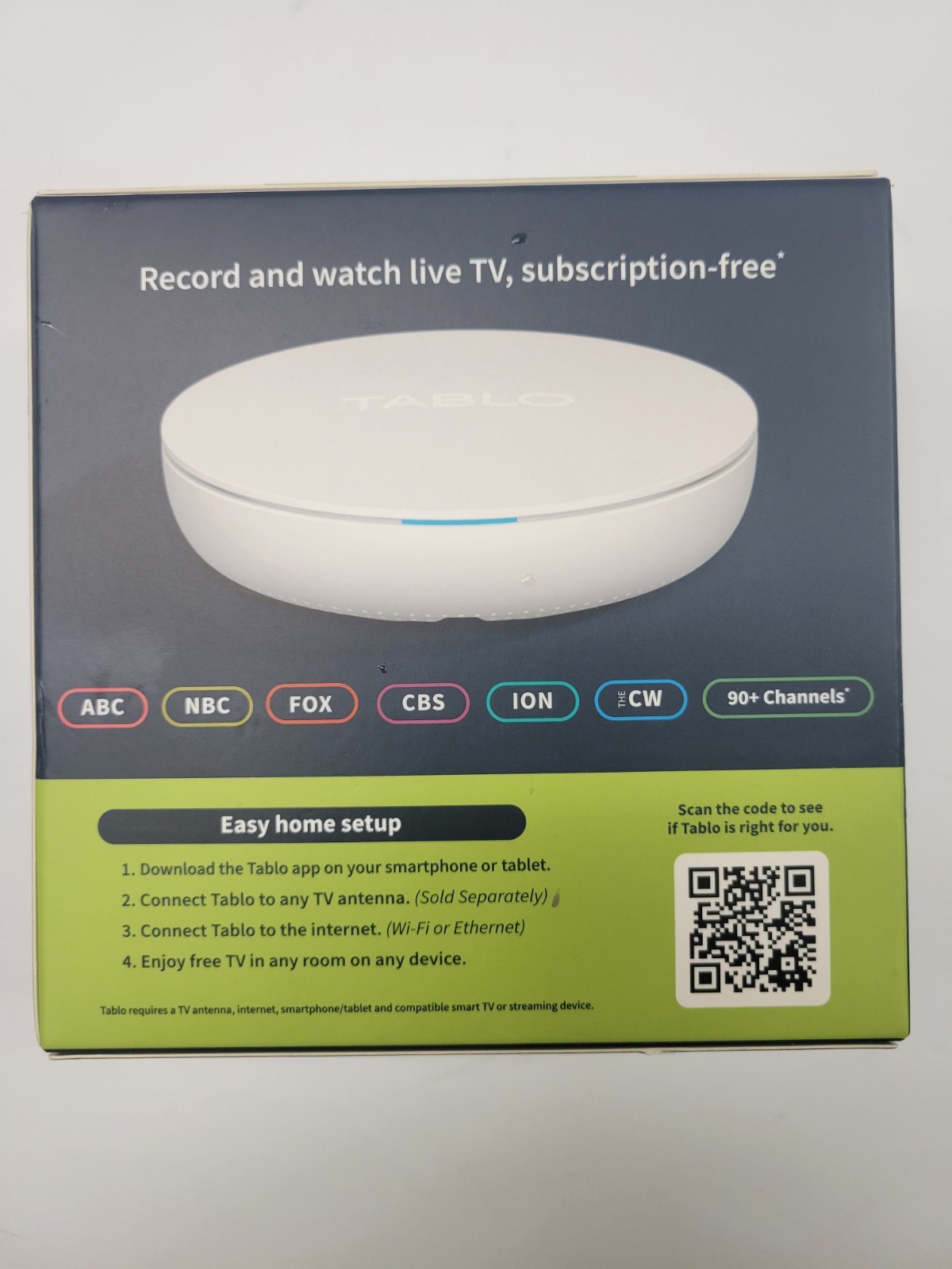 Tablo TV 4th Gen 2-Tuner 128GB DVR Watch & Record Live TV New Sealed