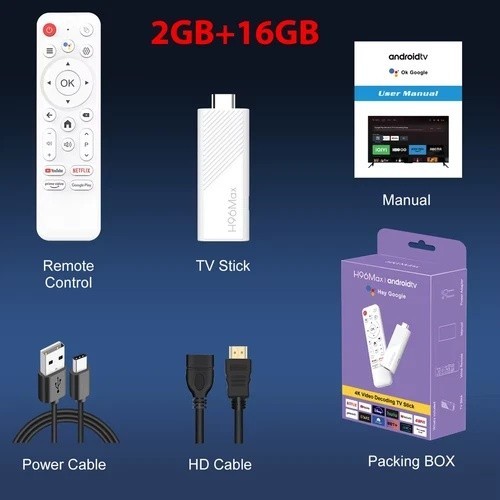 H96 MaxH313 Android 10 TV Stick 4K UHD Smart Media Player WiFi 6 BT5.0 Voice NEW