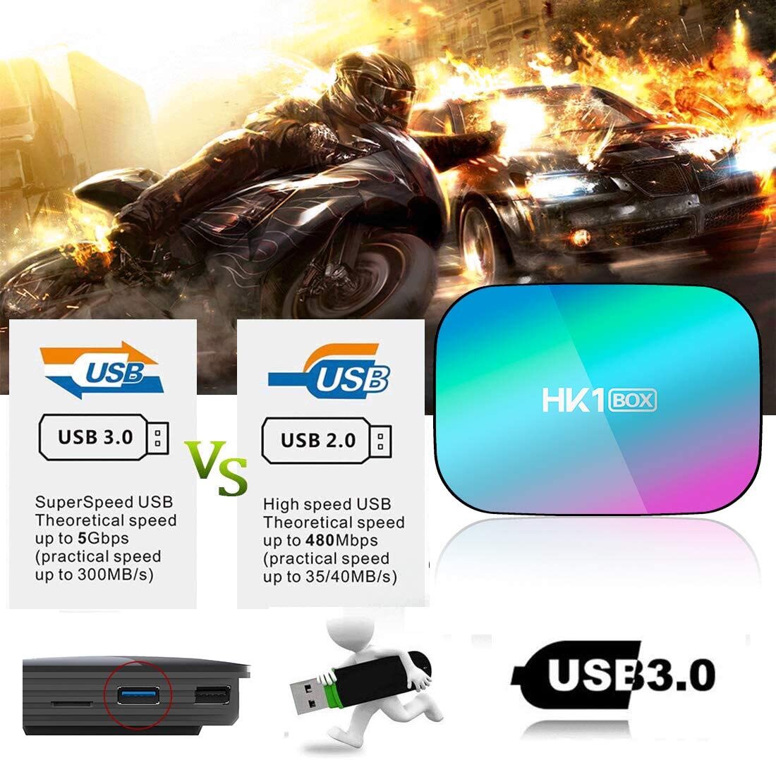 Android 9.0 TV Box 4GB RAM 64GB ROM TV Box HK1 Box Amlogic S905X3 64-bit wifi