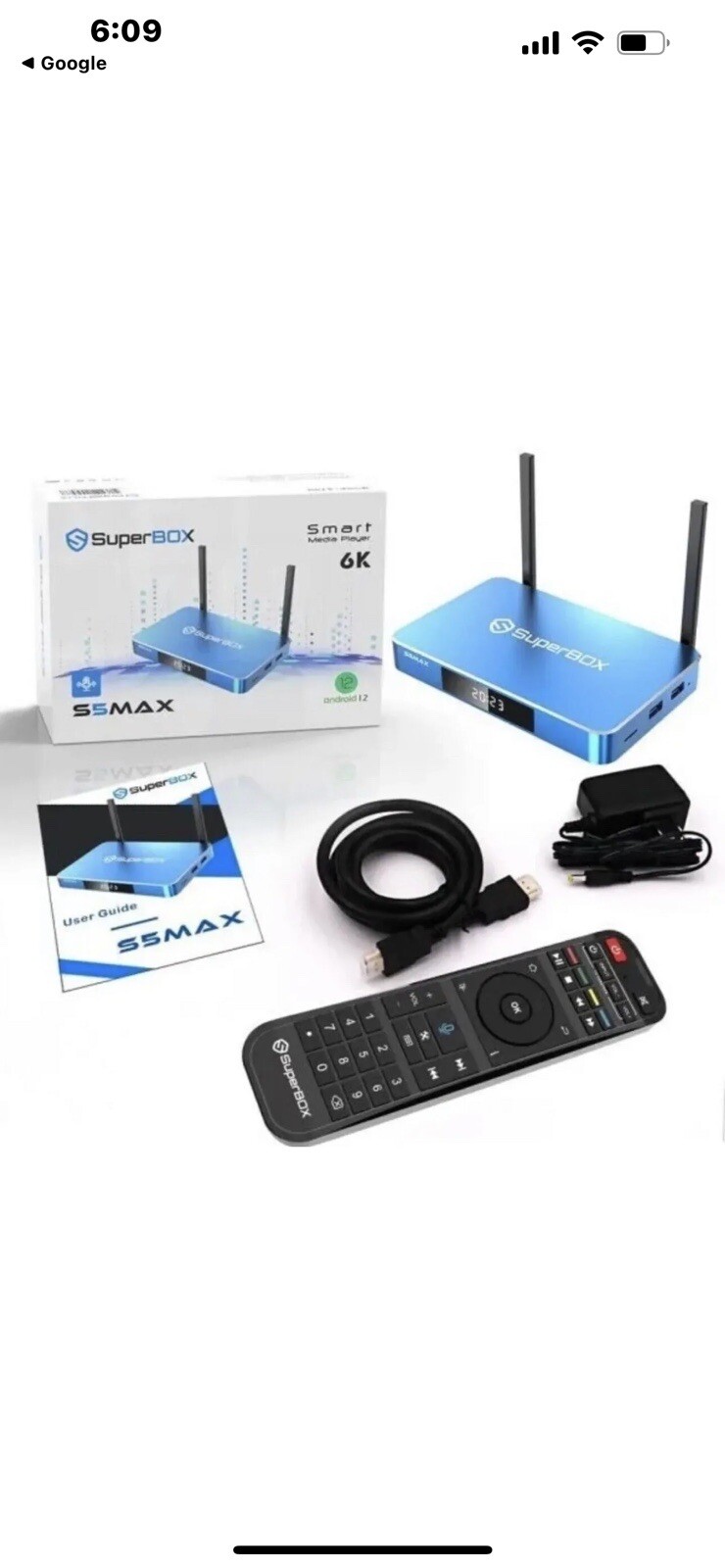 SuperBox S5 MAX Android 12.0 , Bluetooth Voice Command Smart TV Box 6k Ultra HD.