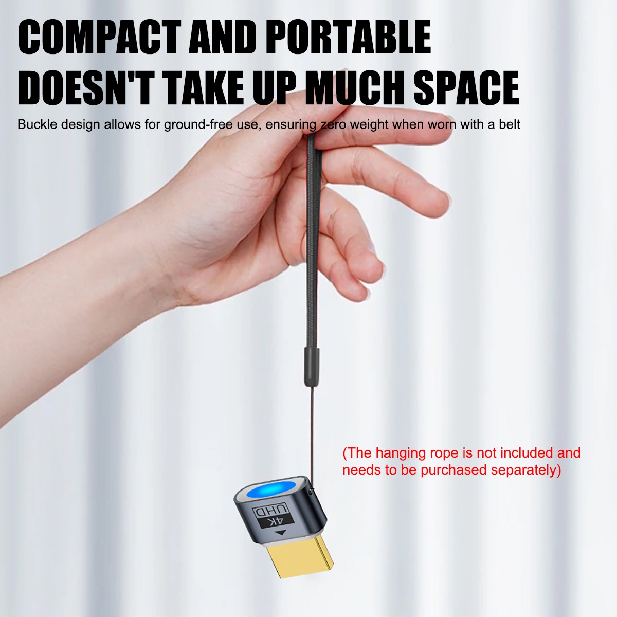 4K LED Light HDTV Graphics Card Emulator Headless Monitor Adapter Plug-and-Play.