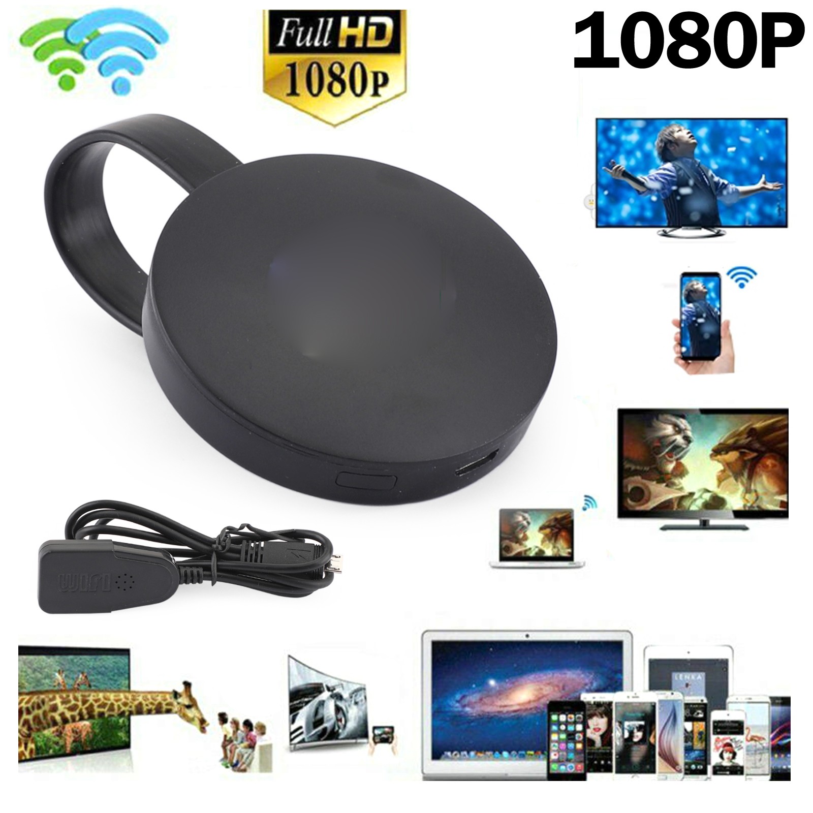 1080P G2 TV Stick Dongle Crome Cast HD TV WiFi Wireless Receiver